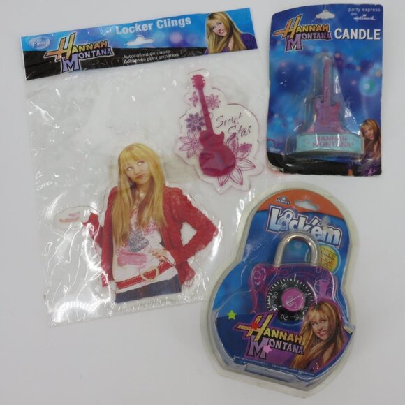 Hannah Montana Combo Lock Birthday Candle Locker Clings Y2K 2000s Miley Cyrus - Picture 13 of 13